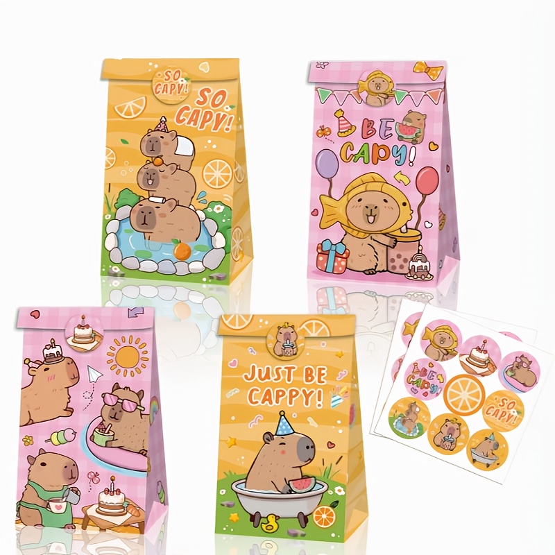 Wedding Favor Box - 12/24/48pcs Capybara 사탕 가방 생일 파티