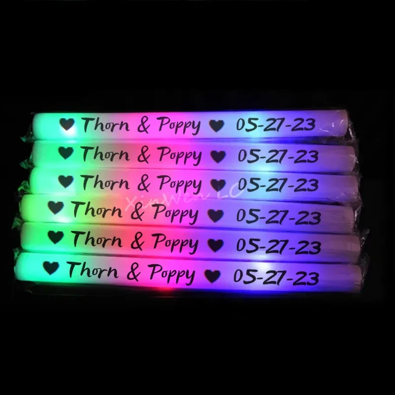 Wedding Supply In Bulk - 30/40/60/80/100/120개 RGB 야광 폼 스틱 대량