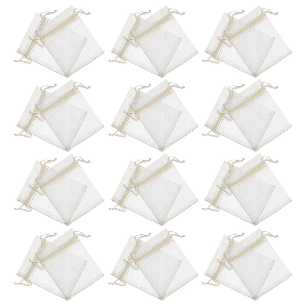 Wedding Supply In Bulk - 100Pcs 투명한 얇은 Organza Drawstring 가방