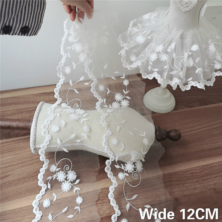 Wedding Water Supply - 12CM 와이드 화이트 튤 메쉬 3d