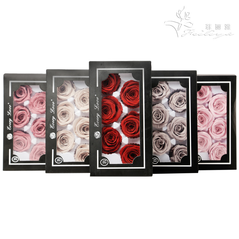 Wedding Supply In Bulk - 6pcs 영원한 장미 꽃 머리, 대형,