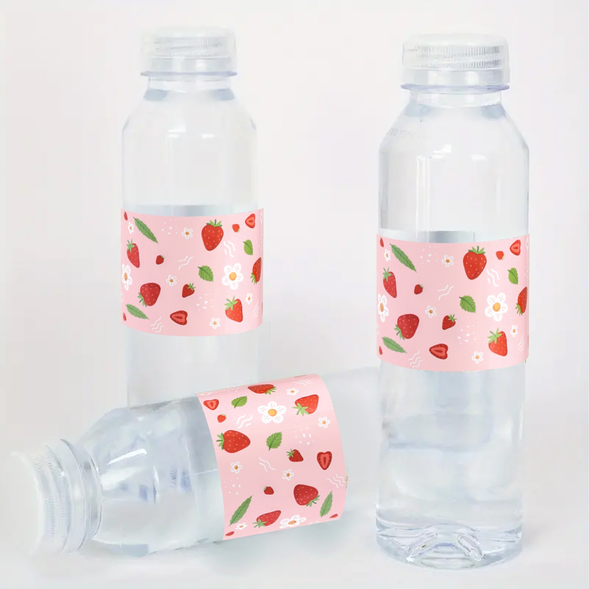 10pcs 딸기 물병 라벨 핑크 테마 스티커 생일 파티 - Wedding Water Supply 리뷰 및 가격