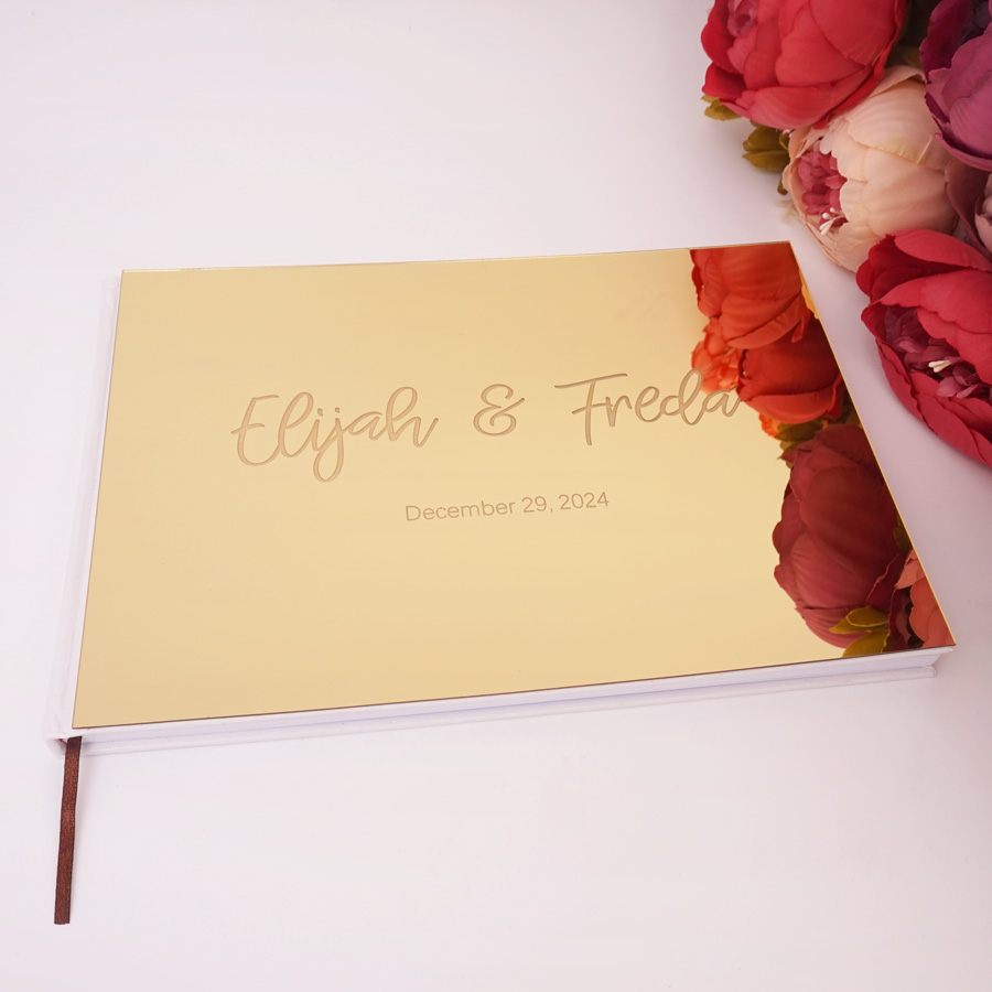 맞춤형 이름 및 날짜 생일 앨범, 맞춤형 방명록, 골드 - Personalized Guest Book 리뷰 및 가격
