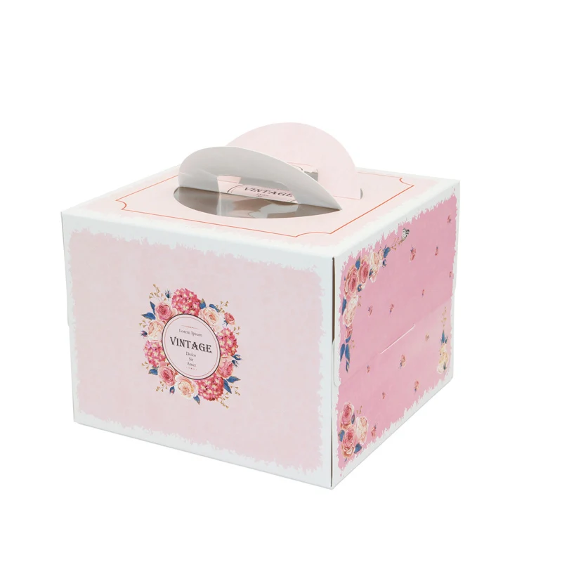 8인치 케이크 상자 5개 (창문 손잡이 포함) 크라프트 - Supplier Wedding 리뷰 및 가격