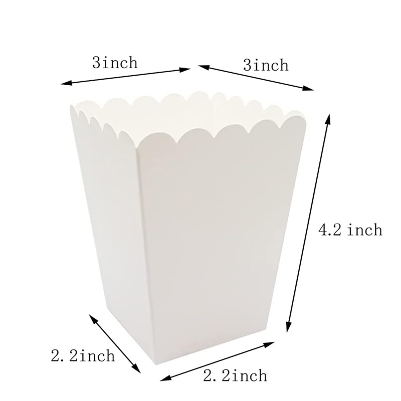 12pcs 종이 사탕 판지 팝콘 상자 파티 용품 순수  - Wedding Favor Box 리뷰 및 가격