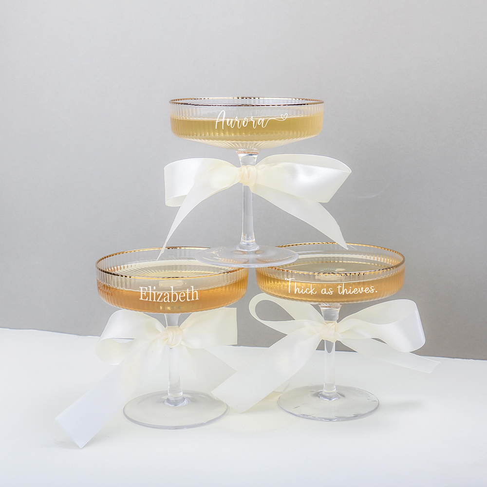 맞춤형 골지 샴페인 컵 와인 잔, 신부 들러리 선물,  - Champagne Tower Set 리뷰 및 가격