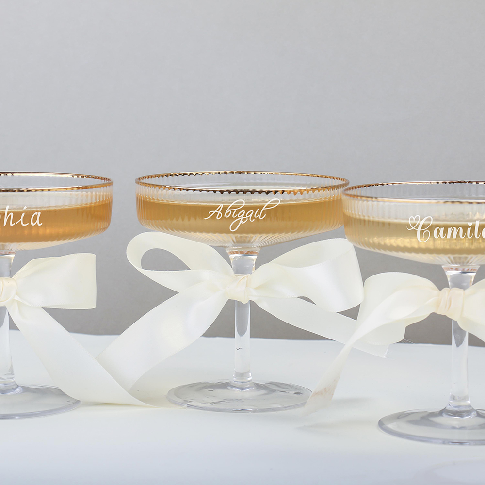 맞춤형 골지 샴페인 컵 와인 잔, 신부 들러리 선물,  - Champagne Tower Set 리뷰 및 가격