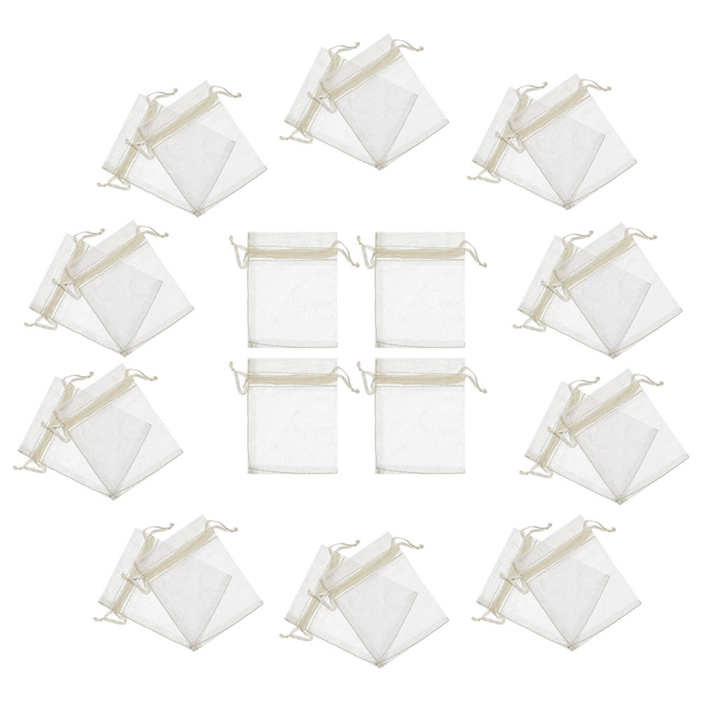 100Pcs 투명한 얇은 Organza Drawstri - Wedding Supply In Bulk 리뷰 및 가격