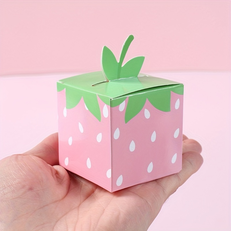 12/24PCS 달콤한 과일 딸기 테마 종이 쿠키 사탕 - Wedding Favor Box 리뷰 및 가격