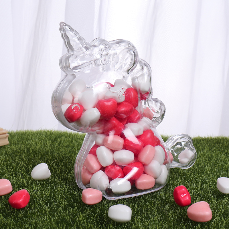 6Pcs 투명 플라스틱 유니콘 모양 사탕 상자 스낵 선 - Wedding Favor Box 리뷰 및 가격