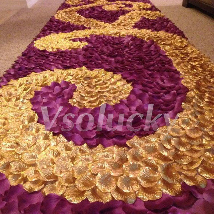 100pcs 실크 장미 꽃잎 테이블 색종이 인공 꽃 베 - Supply Wedding Venue 리뷰 및 가격