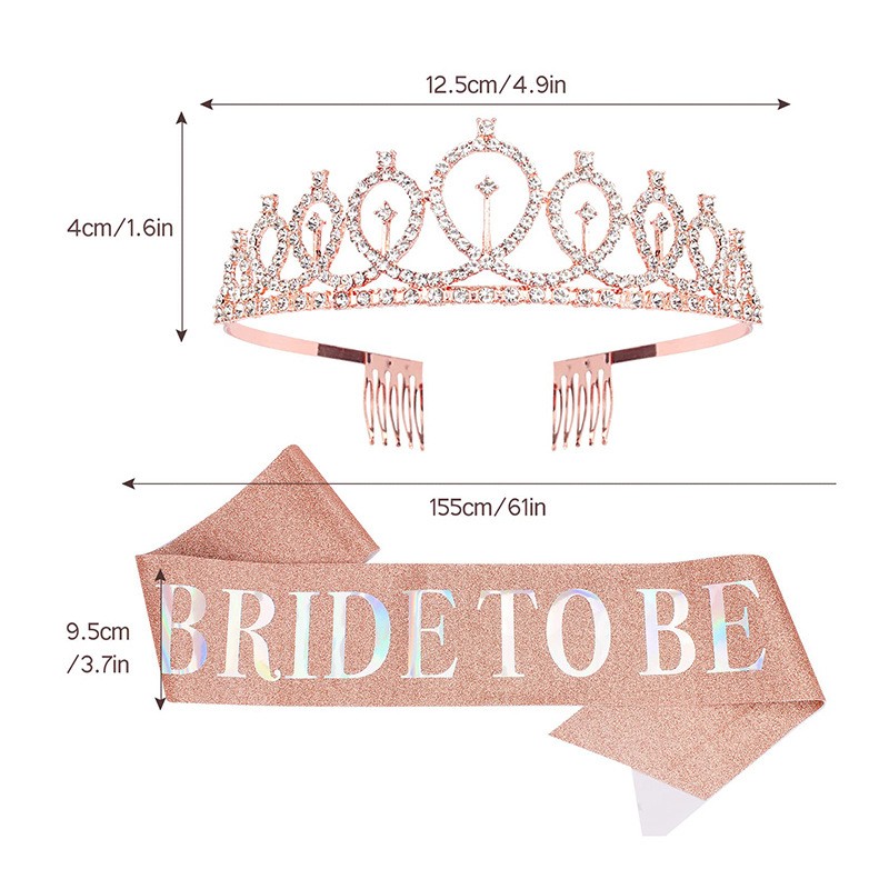 로즈 골드 신부 새틴 새시 크라운 웨딩 신부 샤워 장식 - Bride Tribe Sash 리뷰 및 가격