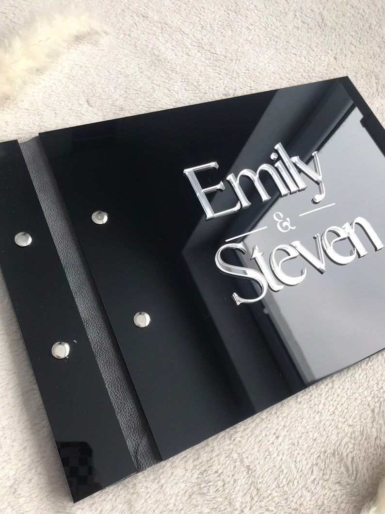 블랙 아크릴 웨딩 방명록, 맞춤형 파티 방명록, 3D  - Personalized Guest Book 리뷰 및 가격
